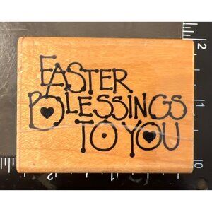 Easter Blessings To You Wood Mounted Rubber Stamp By Annette Allen Watkins D992